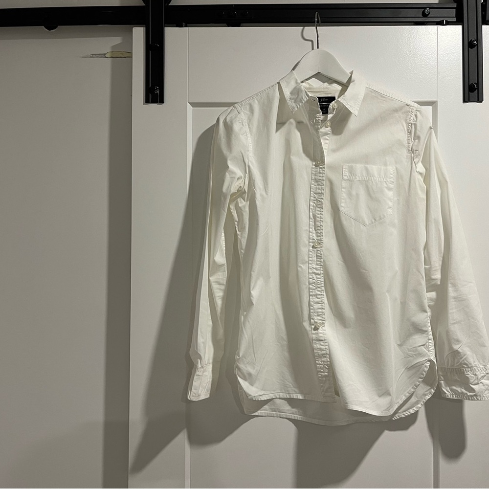 J crew white button down size 4